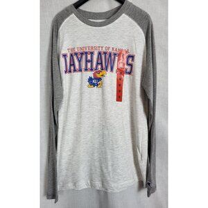 KU JAYHAWKS Baseball Raglan Shirt Women's (M) Champion Kansas NWT College Spring